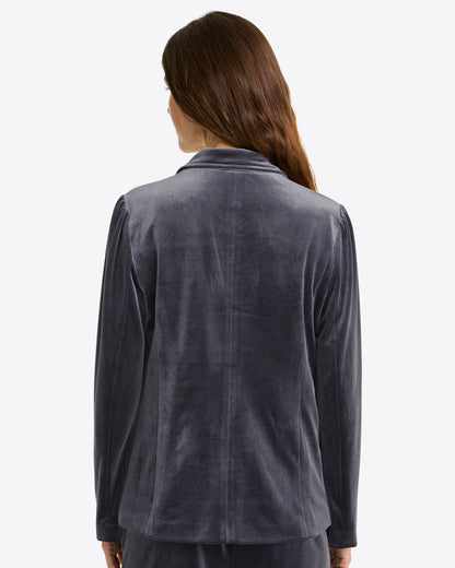 Draper James Dark Grey Velvet Blazer | Women's Evening Blazers by Draper James