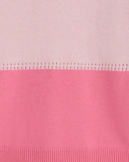 Draper James Pink Colorblock Crewneck Sweater – Original