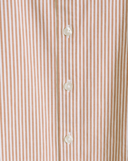 Draper James Rust Long-Sleeve Button Down in Rust Stripe