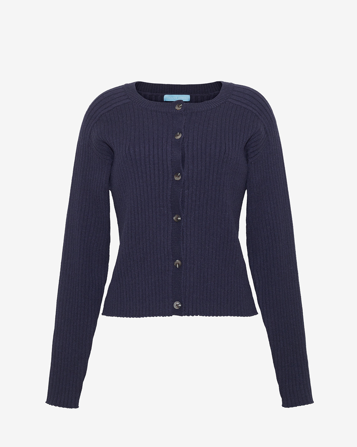 Draper James Nassau Navy Luxe Cropped Rib Cardigan – Classic