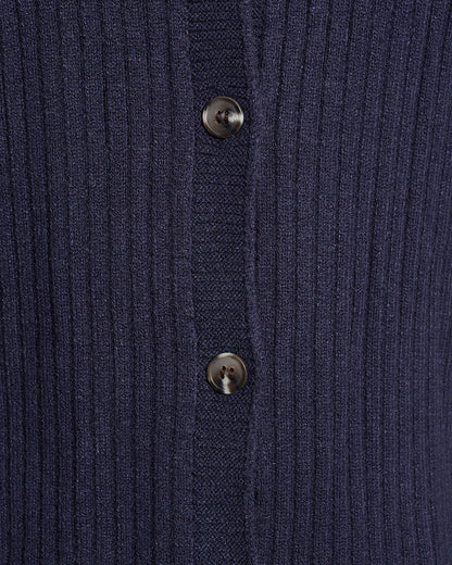 Draper James Nassau Navy Luxe Cropped Rib Cardigan – Classic