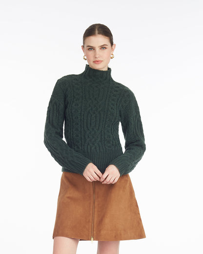 Draper James Sycamore Oversized Cable Funnel Neck Sweater – Classic