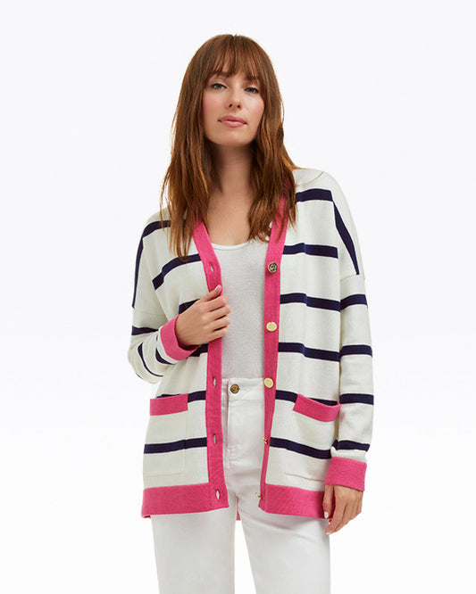 Draper James Magnolia White Cassadee Cardigan