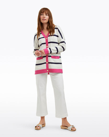 Draper James Magnolia White Cassadee Cardigan