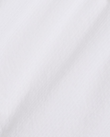 Draper James White Shirting Stripe Reyna Long-Sleeve Top in Textured Shirting Stripe