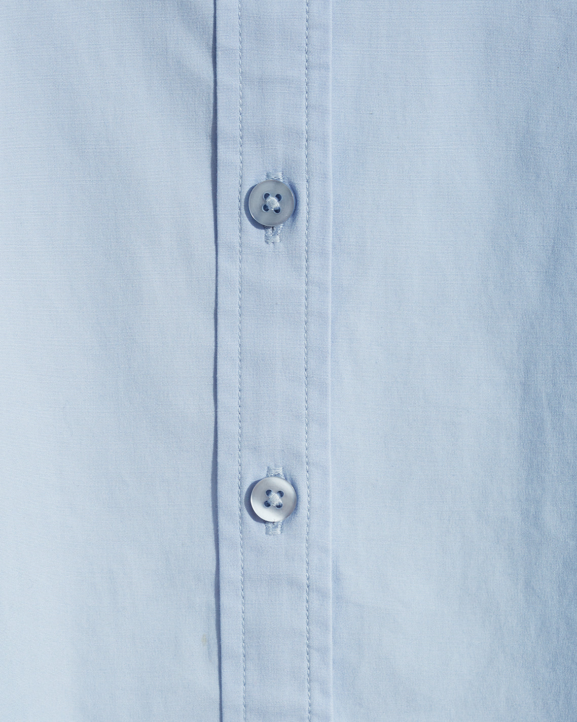 Draper James Light Blue Long-Sleeve Button Down in Cotton Poplin