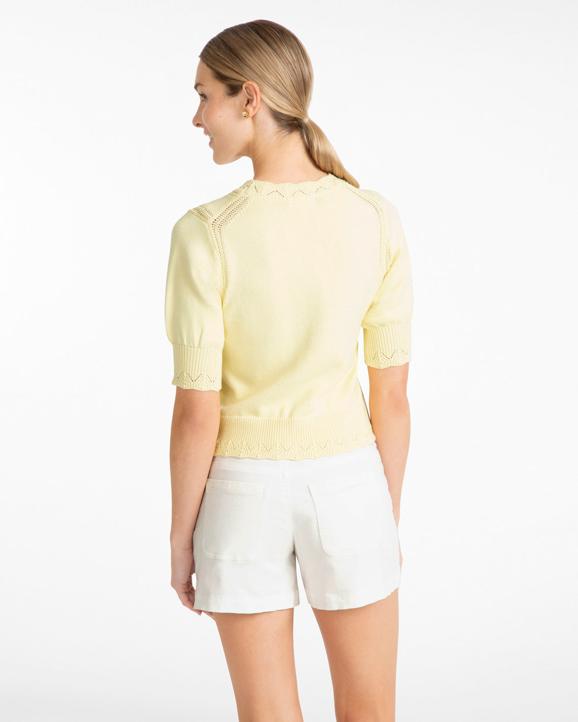 Draper James Yellow Spring Sweater in Flan