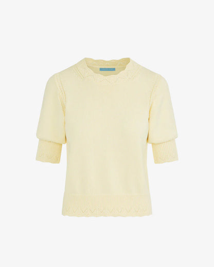 Draper James Yellow Spring Sweater in Flan