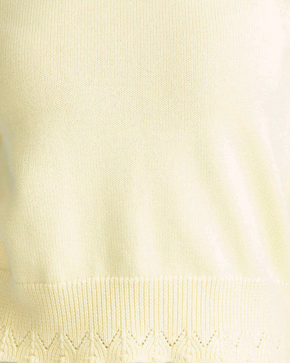 Draper James Yellow Spring Sweater in Flan