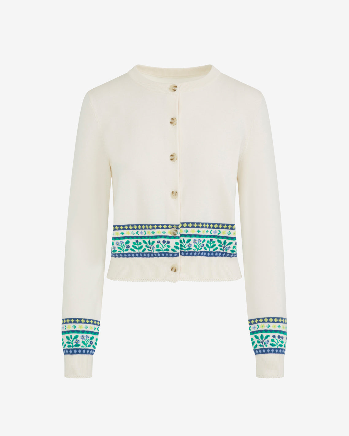 Draper James Blue Multi Printed Cardigan | Women's Knit Cardigans by Draper James