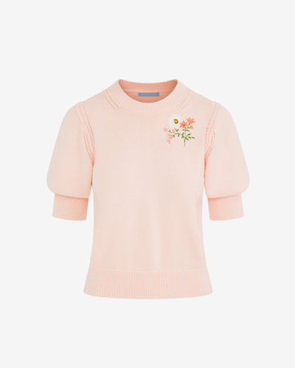 Draper James Blush Spring Sweater in Pink Salt