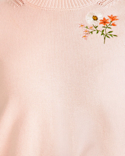 Draper James Blush Spring Sweater in Pink Salt