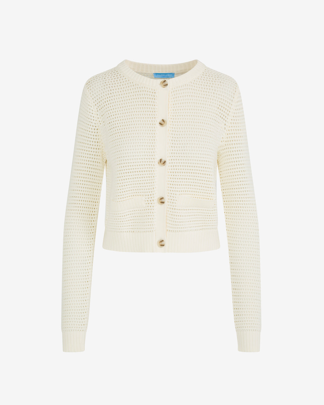 Draper James Beige Open Weave Cardigan