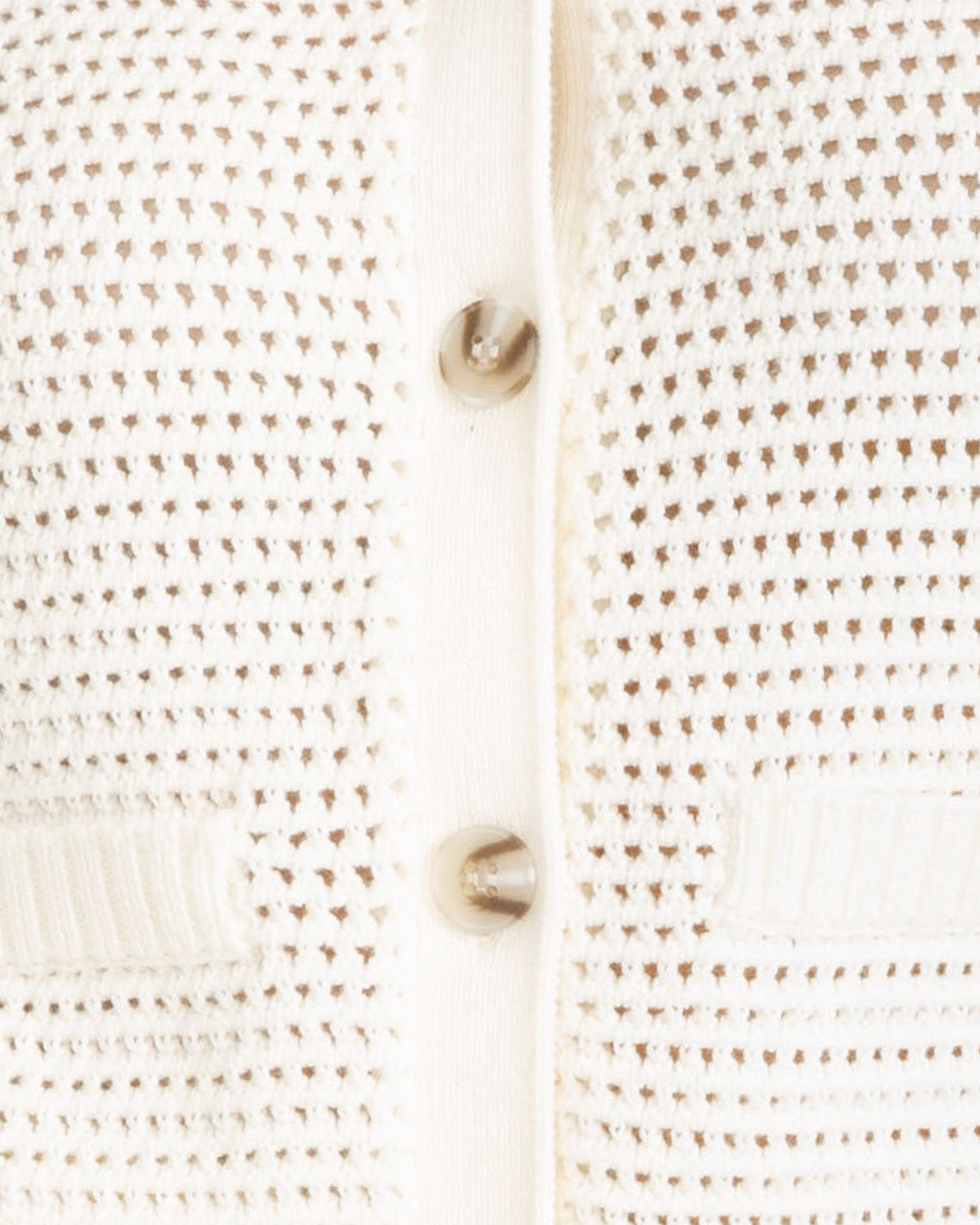Draper James Beige Open Weave Cardigan