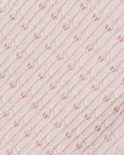 Draper James Orchid Pink Puff Sleeve Sweater in Pointelle Knit