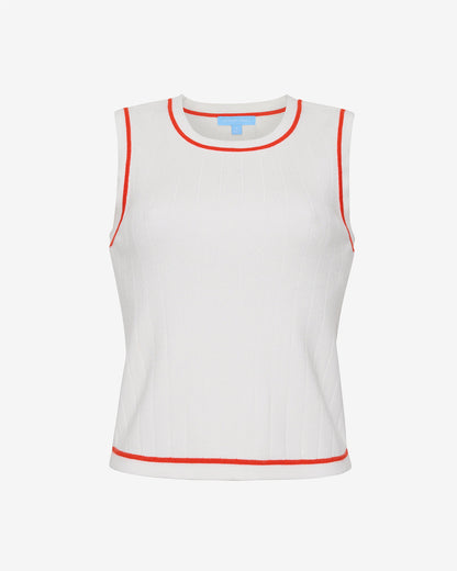 Draper James Magnolia White Sweater Tank in New Color | Knit Tops by Draper James