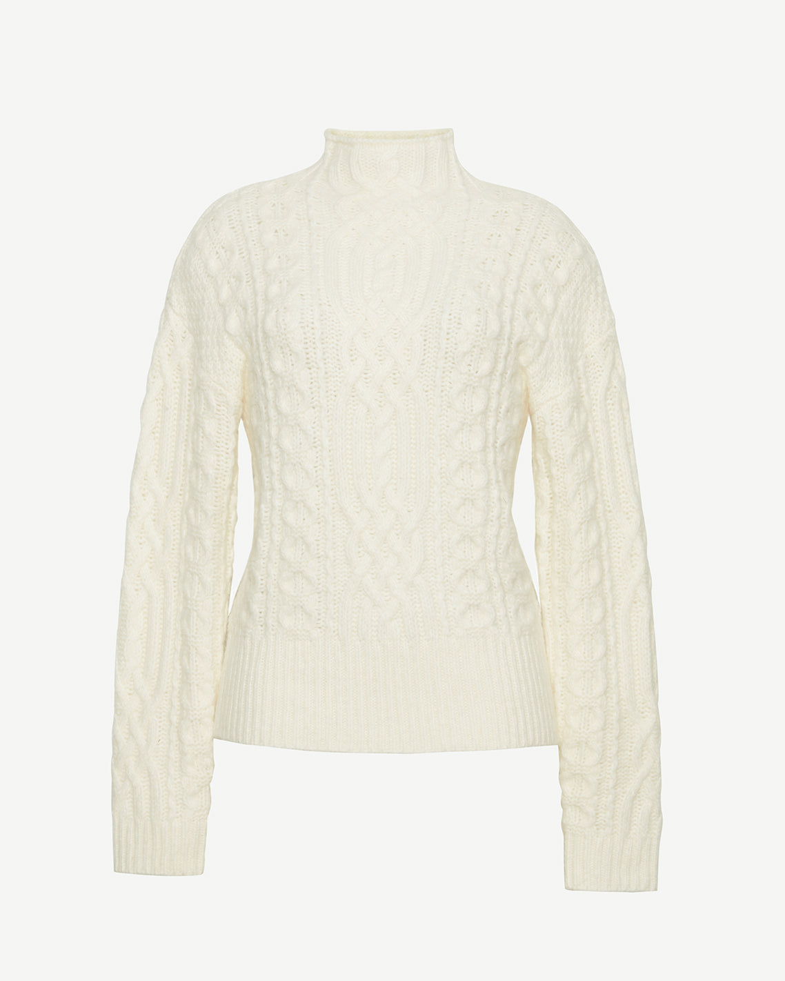 Draper James Gardenia Oversized Cable Funnel Neck Sweater – Alternate