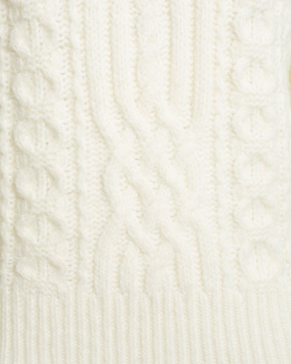Draper James Gardenia Oversized Cable Funnel Neck Sweater – Alternate