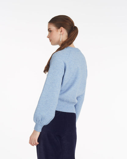 Draper James Light Blue Floral Sweater | Women's Print Sweaters by Draper James
