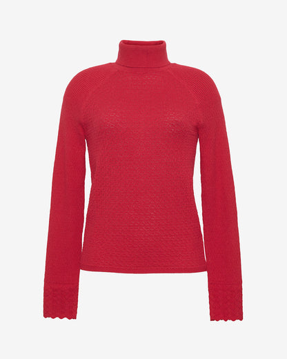 Draper James Cerise Lace Stitch Pullover – Classic