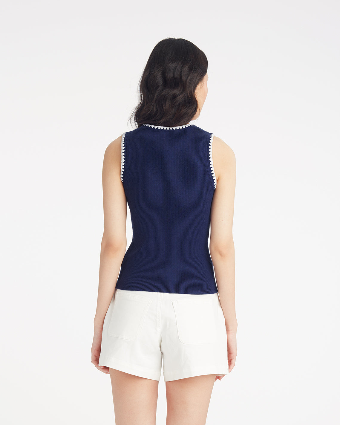 Draper James Nassau Navy Sweater Tank | Women's Sleeveless Knit Tops