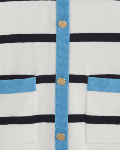 Draper James Magnolia White Cassadee Cardigan Sweater Dress