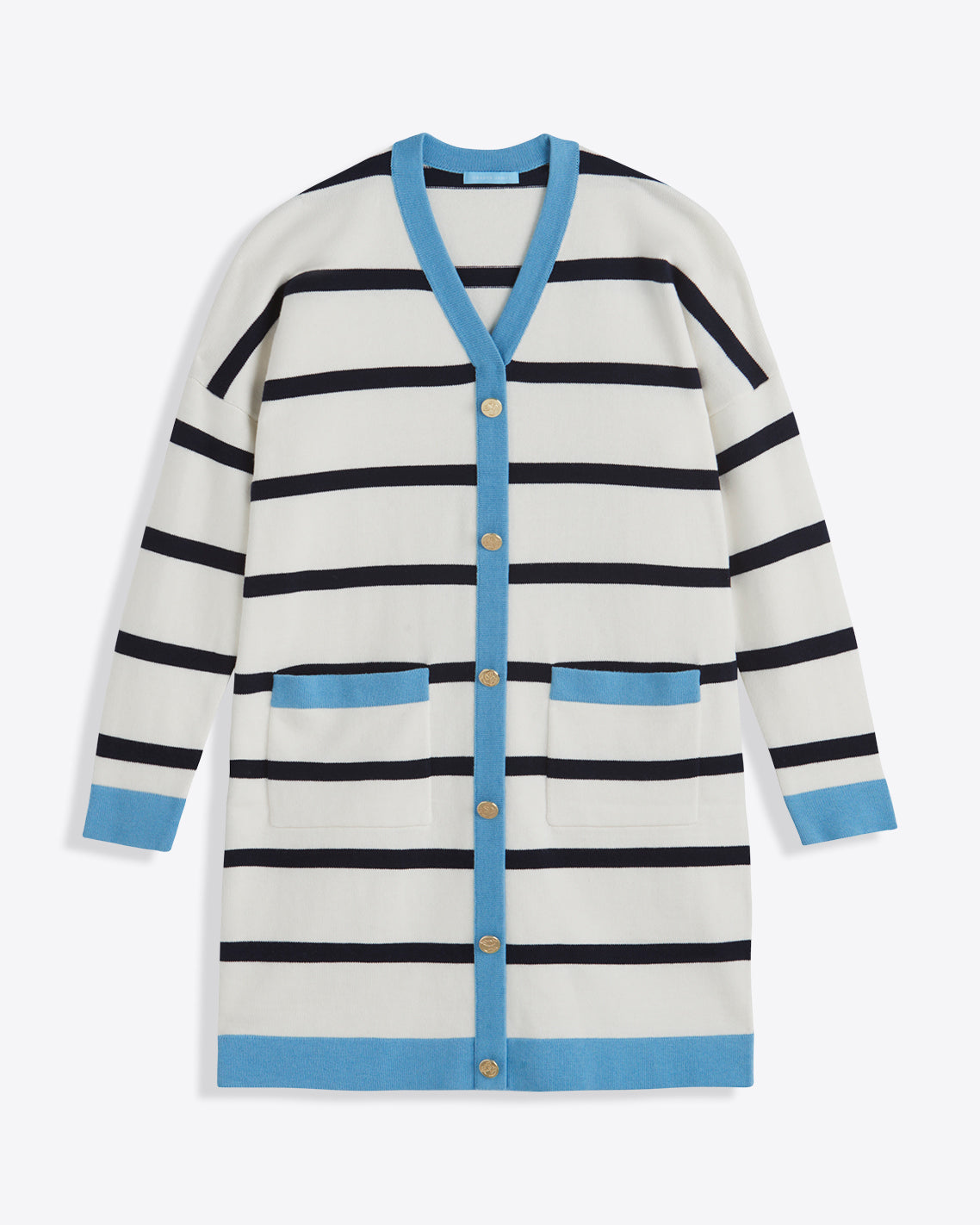 Draper James Magnolia White Cassadee Cardigan Sweater Dress