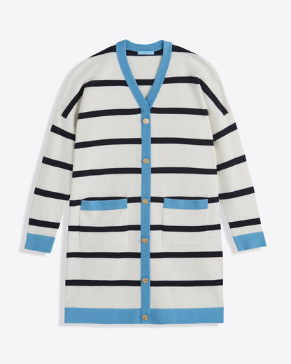 Draper James Magnolia White Cassadee Cardigan Sweater Dress