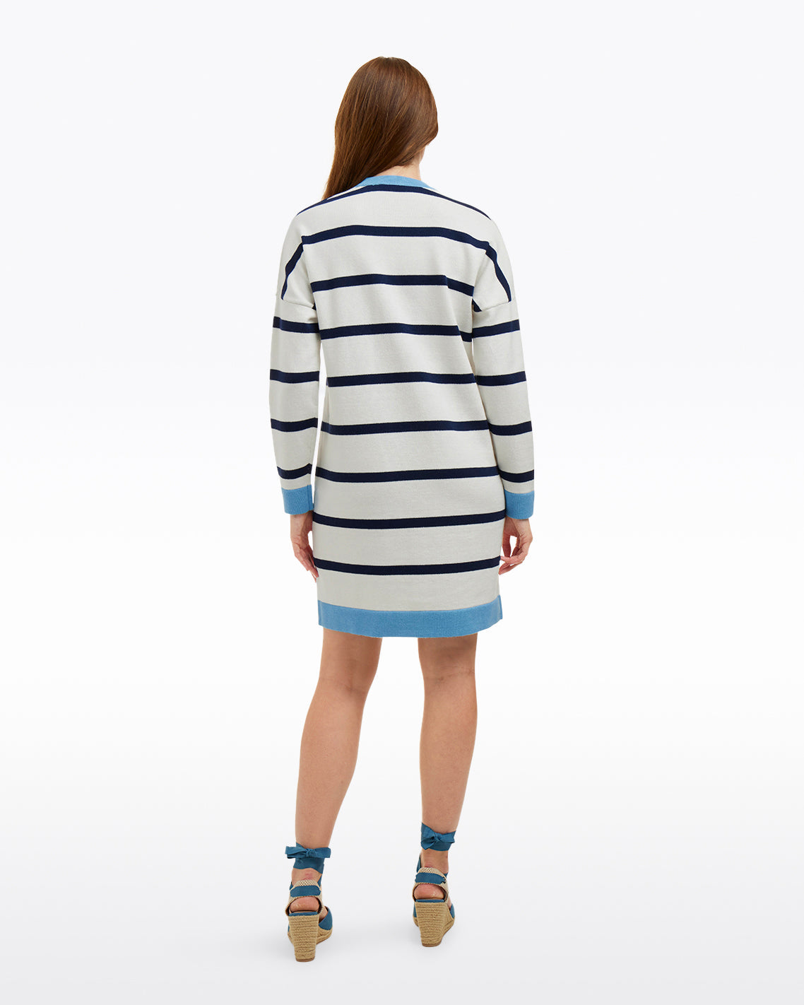 Draper James Magnolia White Cassadee Cardigan Sweater Dress