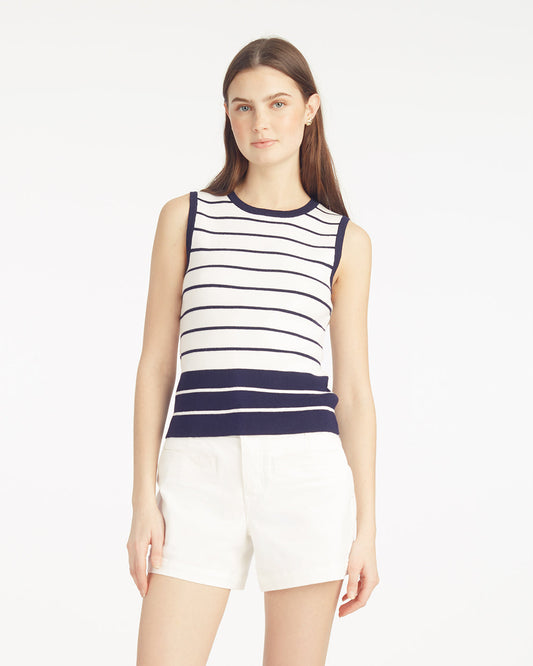 Draper James Magnolia White Sweater Tank Top | Women's Knit Tanks by Draper James