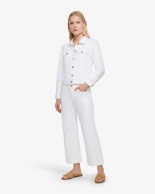 Draper James Magnolia White White Denim Jacket