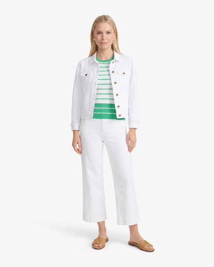 Draper James Magnolia White White Denim Jacket