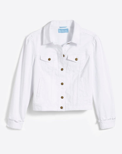 Draper James Magnolia White White Denim Jacket