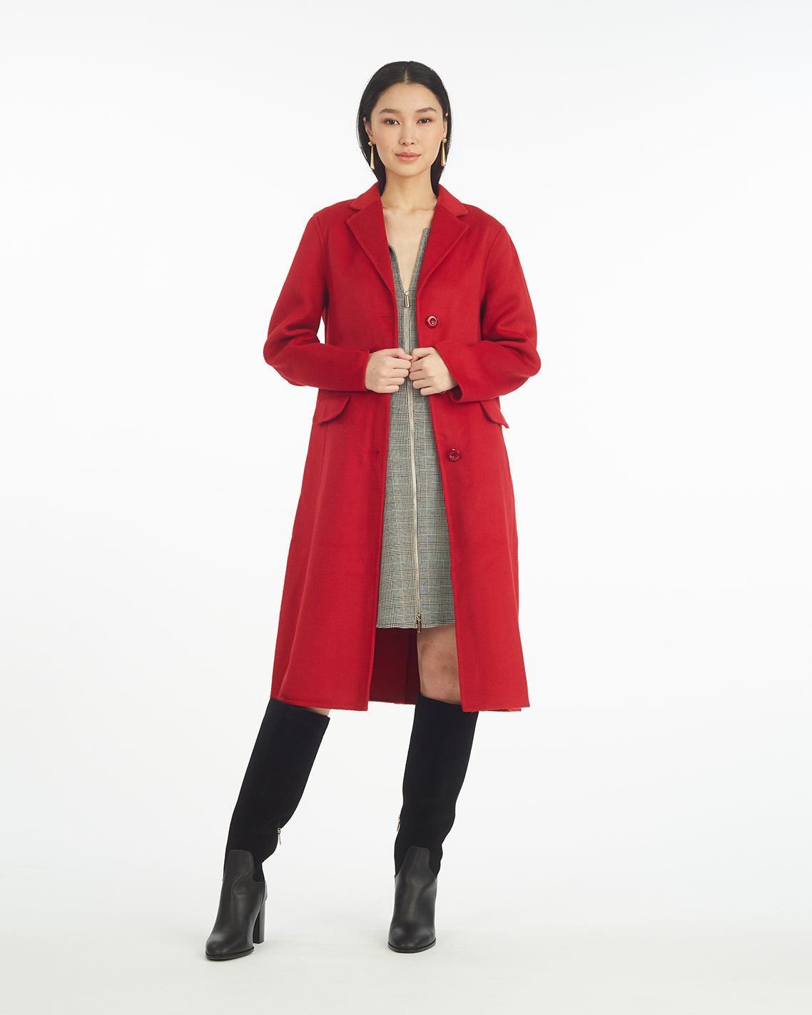 Draper James Red Woods Coat in Red