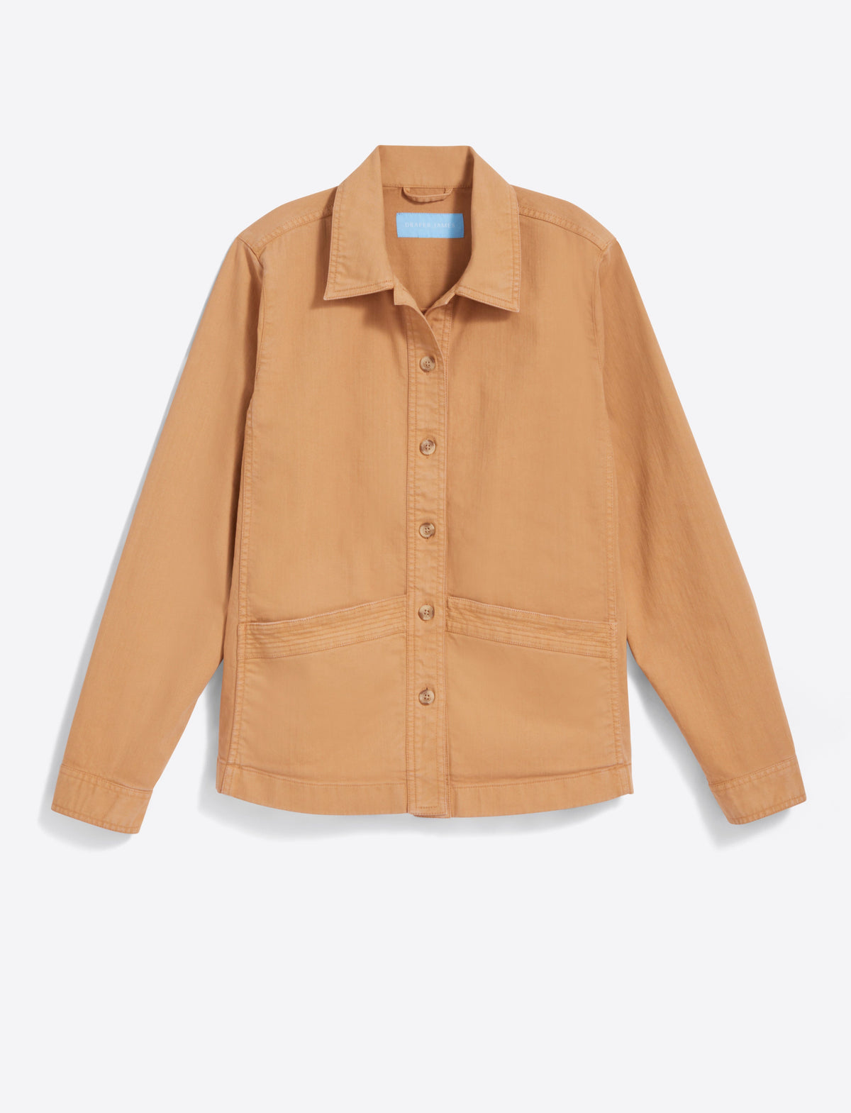 Draper James Camel Utility Jacket in Cotton Twill