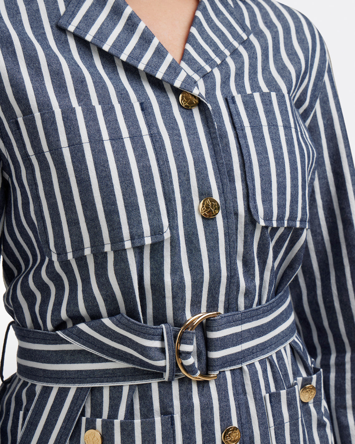 Draper James Railroad Stripe Utility Jacket | Women's Casual Jackets by Draper James