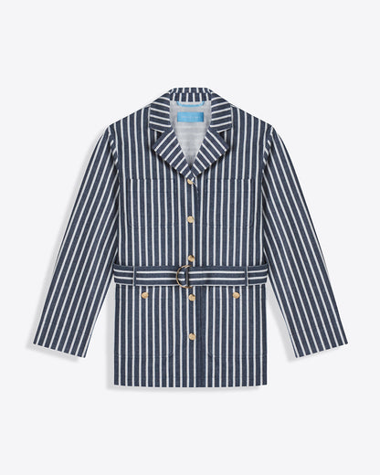 Draper James Railroad Stripe Utility Jacket | Women's Casual Jackets by Draper James