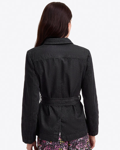 Draper James Belle Meade Black Denim Field Jacket