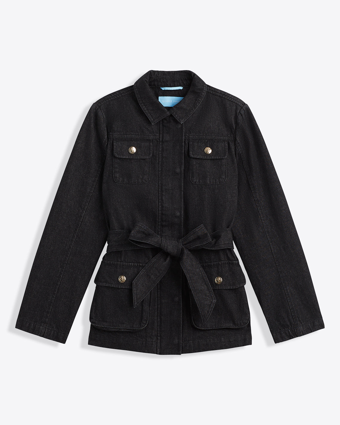 Draper James Belle Meade Black Denim Field Jacket