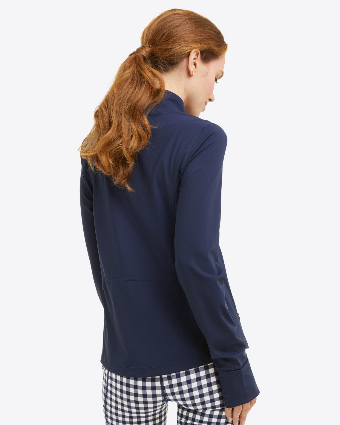 Draper James Nassau Navy Warm Up Jacket in Navy
