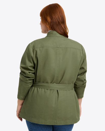 Draper James Field Green Field Jacket in Green Twill