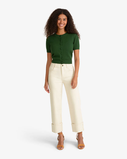 Draper James Natural Cuffed Bottom Pant