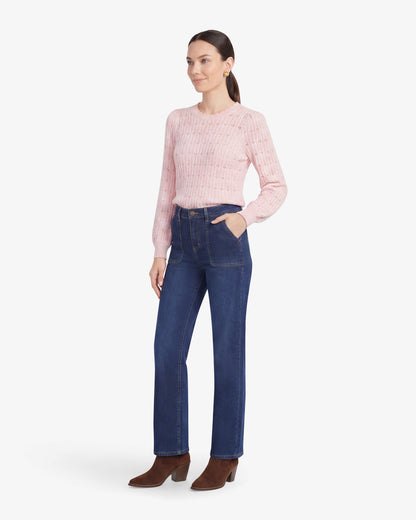 Draper James Dark Wash Wide Leg Denim in Dark Wash