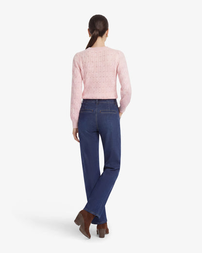 Draper James Dark Wash Wide Leg Denim in Dark Wash