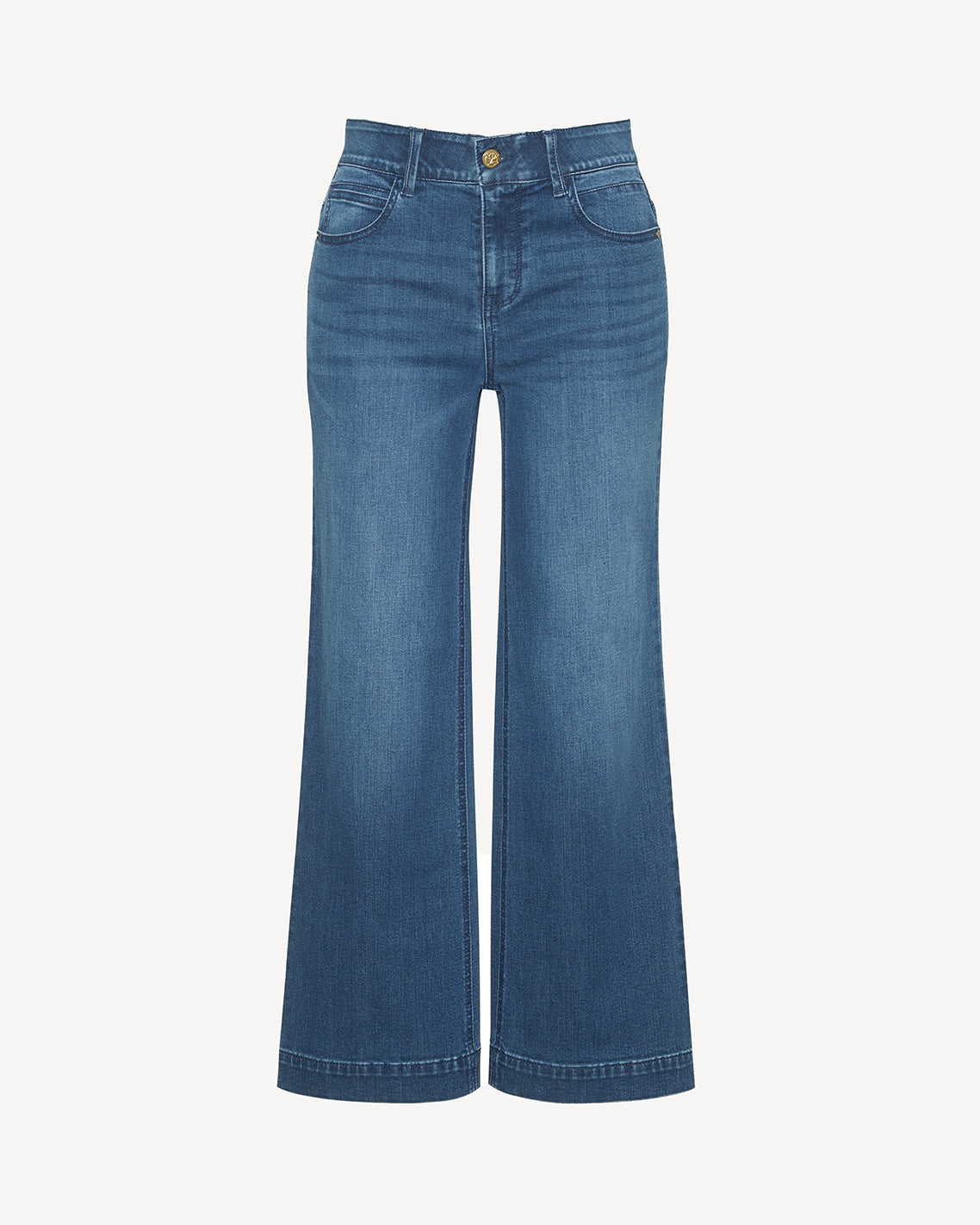 Draper James Dark Wash 5-Pocket Wide Leg Crop