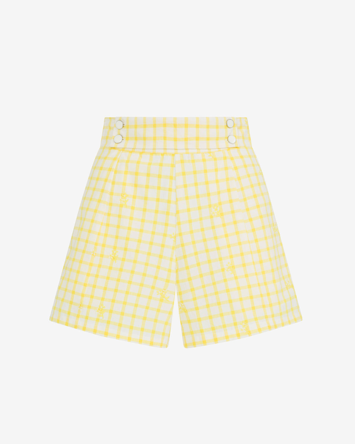 Draper James Yellow Grid Print Short