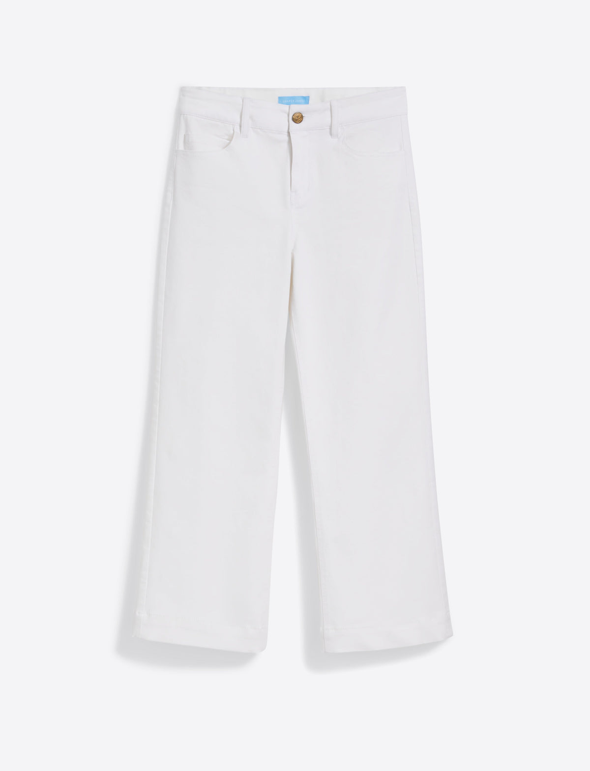 Draper James Magnolia White Wide Leg Jeans in White Denim
