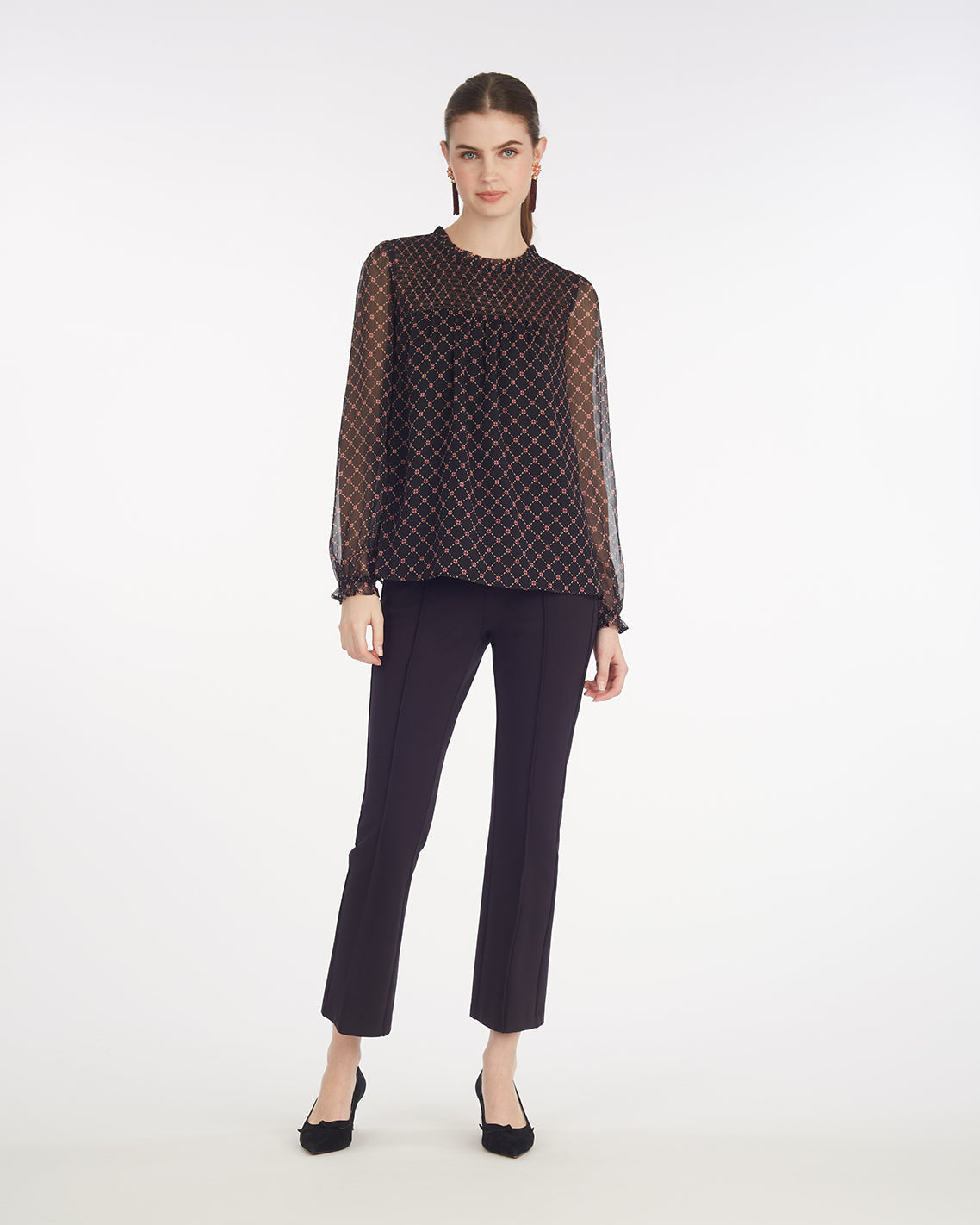 Draper James Black Knit Pants in Ponte – Classic Fit