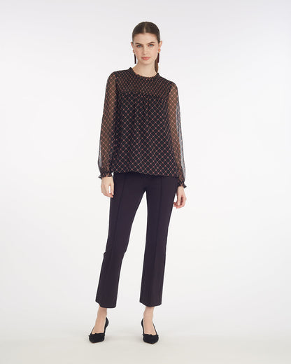 Draper James Black Knit Pants in Ponte – Classic Fit