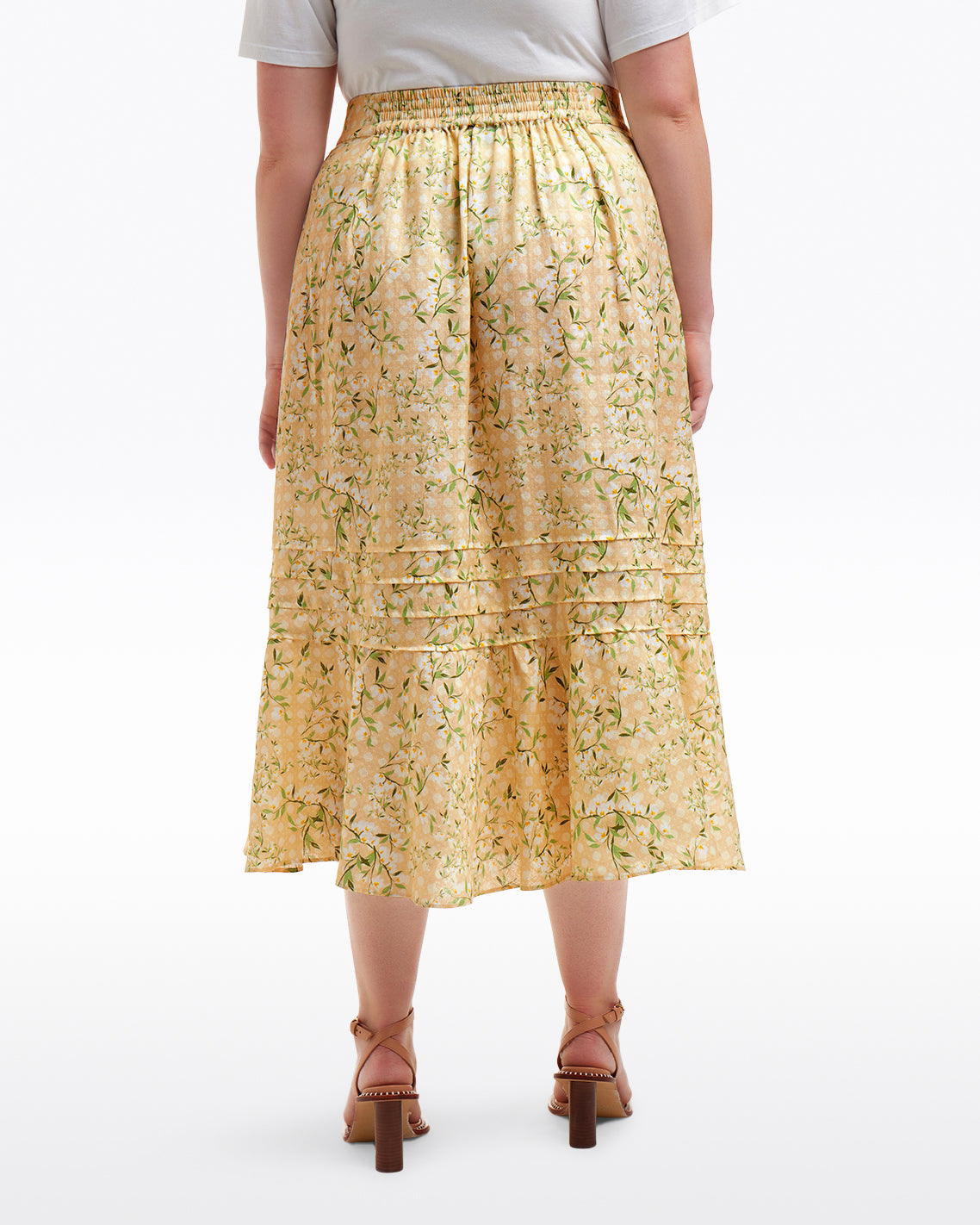 Draper James Floral Rattan Midi Skirt in Floral Rattan